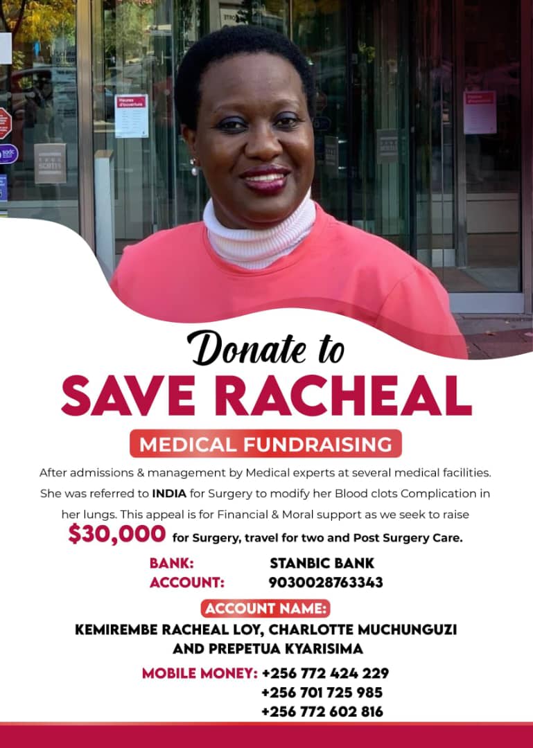 Racheal Kemirembe - Old Girl Bweranyangi Medical Assistance to India
